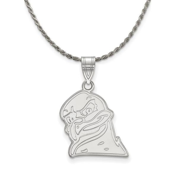 Sterling Silver Virginia Tech Large Pendant Necklace - 18 Inch